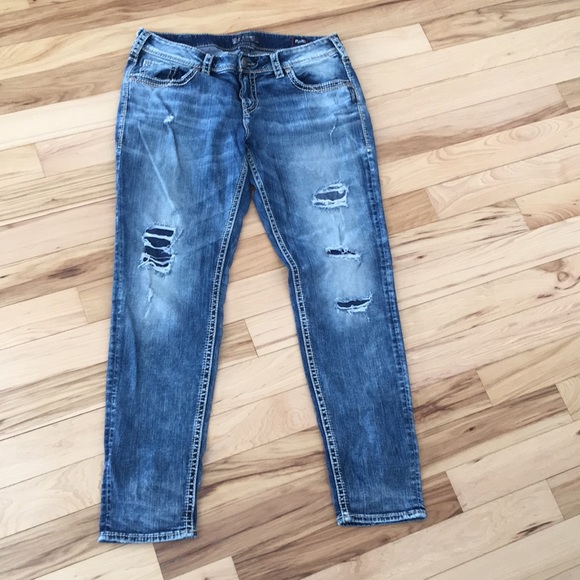 silver fluid jeans